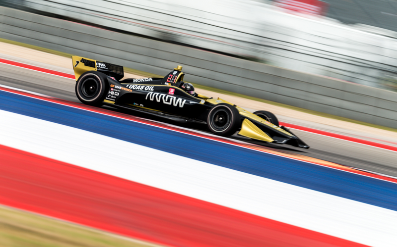 Illustration for article titled Here's All the Action From IndyCar Practice At COTA